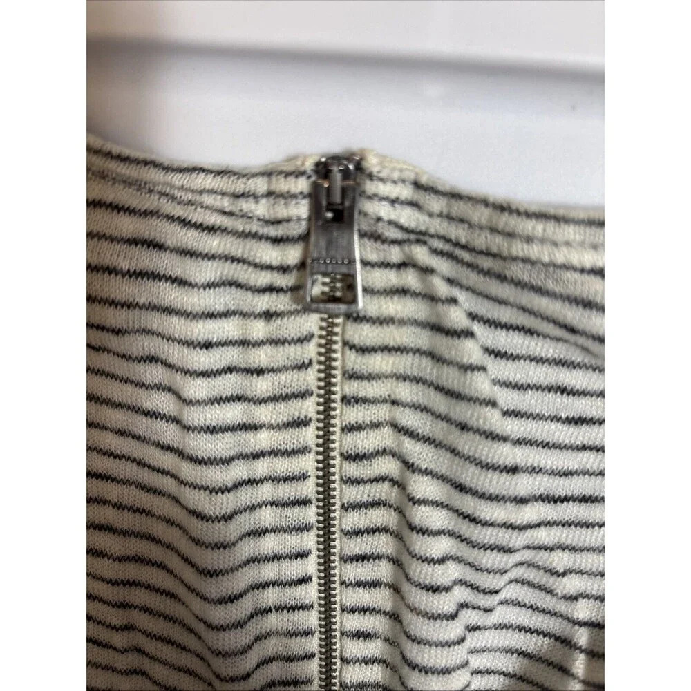 Burberry Brit Sz Scoop Neck Top Zipper Back Linen Blend - Picture 4 of 5